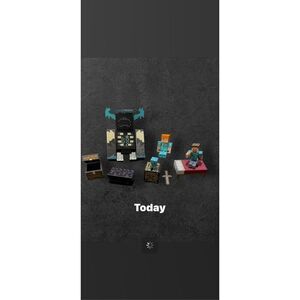 Mattel Minecraft Fifures And Building Blocks Action Figure Playset